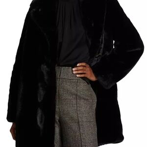 Black Teddy Jacket Plush Cozy Outerwear